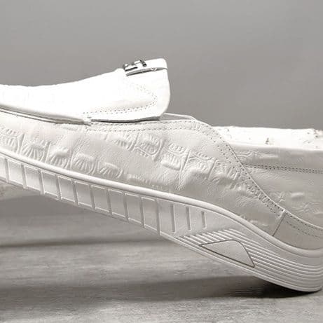 メンズ スリッポン 上質本革製軽量スポーツスリッポン